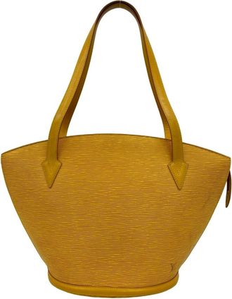 Louis Vuitton Yellow Leather Tote Bag (Pre-Owned)
