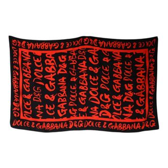 Dolce & Gabbana Home, unisex, Veelkleurig, ONE Size, Katoen, Logo Print Katoenen Strandlaken