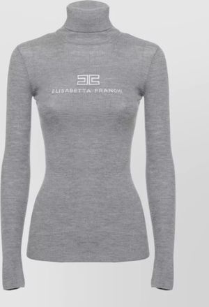 Elisabetta Franchi ribbed wool high neck sweater