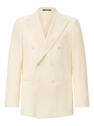 Boggi Milano double-breasted welt pockets blazer - Neutrals
