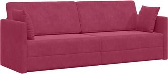 vidaXL Vidaxl - Sof&aacute; Cama Rojo Vino 213 X 76 X 77 Cm Terciopelo