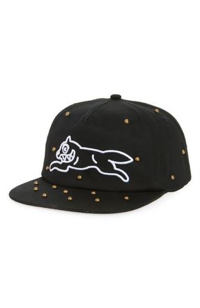 Icecream Stack City Studded Embroidered Coton Twill Baseball Cap in Black at Nordstrom