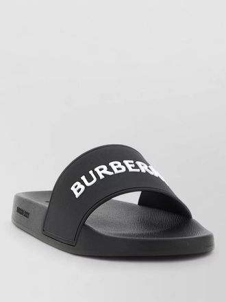 Burberry furley slides open toe flat sole