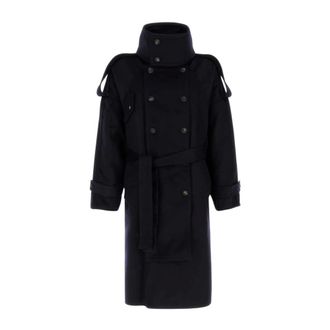 Ferragamo Heren, Mantels, Blauw, Maat: M Wol