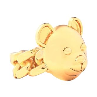 Moschino Teddy Bear Chain Ring - unisex - Moschino - Rings - Yellow - M - Accessories