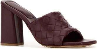 Bottega Veneta Womens Parco Mule Burgundy Lamb Sandal