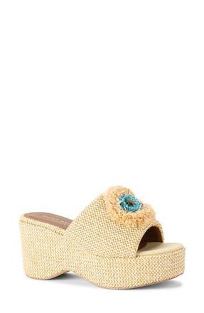 Kurt Geiger Kensington Eye Platform Sandal in Open Beige at Nordstrom Rack, Size 9.5Us / 40.5Eu