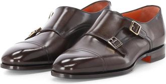 Santoni Business Schoenen - Heren - Nette schoenen - Bruin - 40 1/2 EU - Leer - Schoenen