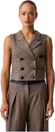 A|X Armani Exchange Chaleco cruzado - Jackets - Mujer - Marr&oacute;n - XS