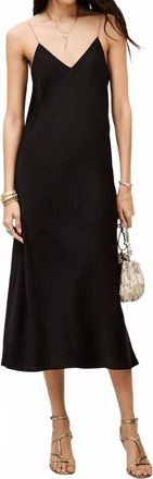 BA&SH Chiara V-Neck Midi Dress In Black