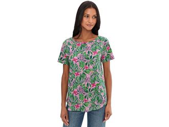 Lilly Pulitzer Key West Top Womens Blouse Conch Shell Pink Roaring With Joy : XXS, Cotton/Modal/Spandex