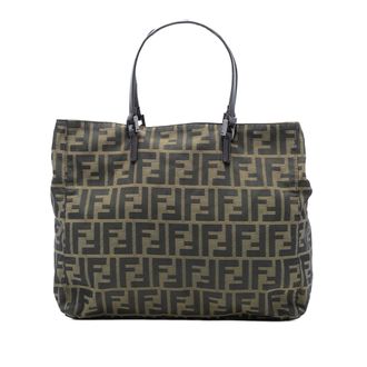 Fendi Pre-owned Womens Zucca Canvas Tote - Khaki Textile - One Size