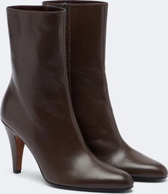 The Row Ornella leather ankle boots