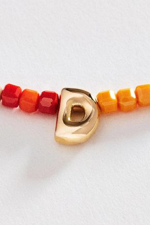 Anthropologie Colorful Beaded Initial Necklace