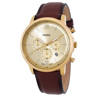 Fossil Neutra Chronograph Quartz Gold Dial Mens Watch FS6113