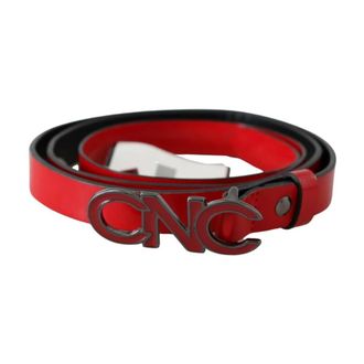 Costume National Rode leren taille riem - Dames - Riemen - Rood - ONE Size - Leer - Accessoires
