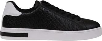 A|X Armani Exchange Leren sneaker - Heren - Sneakers - Zwart - 41 EU - Leer - Schoenen