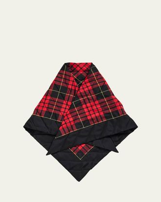 Alexander McQueen Quilted Tartan Triangular Scarf