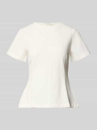 s.Oliver Black Label Shaped Fit T-Shirt mit Mittelnaht in Weiss, Gr&ouml;&szlig;e 40