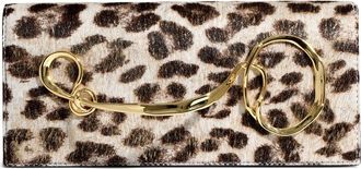 Alexis Bittar Twisted Side Handle Leather Clutch in Metallic Leopard at Nordstrom