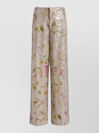 Alberta Ferretti sequin wide-leg trousers