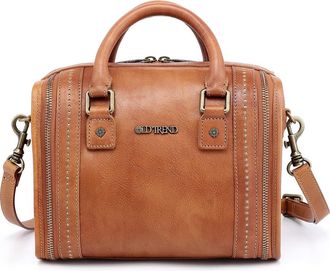 OLD TREND Mini Trunk Leather Crossbody Bag in Chestnut at Nordstrom Rack