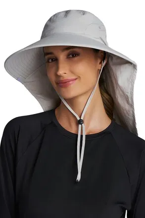 Coolibar Unisex SafeShade Hat Wide Brim Sun Hat, UPF 50+ Sun Protection in Sleek Grey at Nordstrom