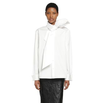 Saint Laurent Lavalli&egrave;re Shirt in Cotton Poplin