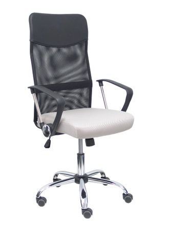 Piqueras y Crespo Silla Gontar Respaldo Malla Negro Asiento Gris Claro