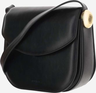 Jil Sander Womens Medium Coin Leather Bag Black Satchels & Cross Body