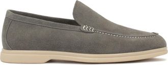 Kazar Grijze su&egrave;de halfschoenen met stiksels - Heren - Loafers - Grijs - 44 EU - Su&egrave;de - Schoenen