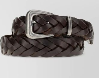 Brunello Cucinelli woven leather belt