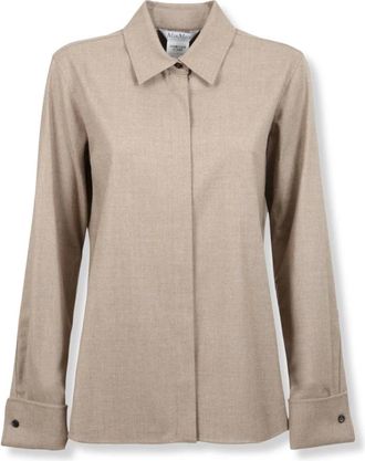 Max Mara Overhemden, Dames, Bruin, S, Tebaide Shirt