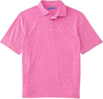 J.McLaughlin J.Mclaughlin Pink Peak Polo Knit Shirt