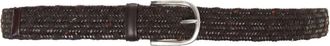 Orciani Bruin Leren Gevlochten Riem Aw 24 - Heren - Riemen - Bruin - 100 CM - Leer - Accessoires