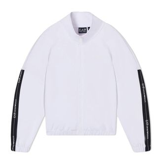 Emporio Armani Zip Hooded Sweatshirt - male - Emporio Armani EA7 - Kids Sweatshirts - White - 14 Y - Kids