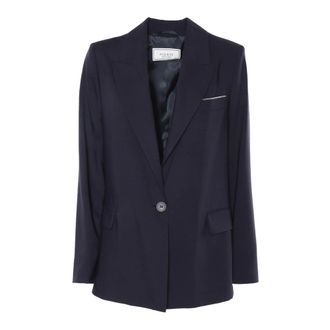 PESERICO Peserico, Blazers, female, Blue, Size: L Giacca