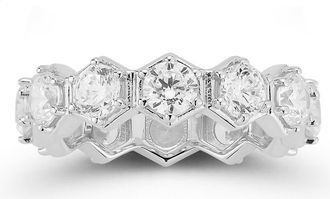 Glaze Jewelry Hexagon Cubic Zirconia Ring in Silver at Nordstrom Rack, Size 9