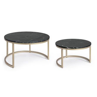 Decorspace Tavolini prescott Struttura In Acciaio Con Piano In Marmo Per Interni -&oslash; 37.5 Cm