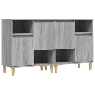Berkfield Home Sideboards 2 pcs Grey Sonoma 60x35x70 cm Engineered Wood | Size: 60 x 35 x 70 cm