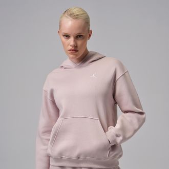 Nike Jordan Womens Jordan Brooklyn Fleece Pullover Hoodie in Pink | FV7071-627