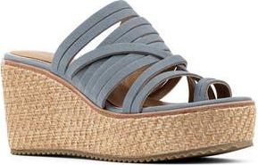 Donald J Pliner Platform Wedge Sandal in Denim at Nordstrom Rack, Size 8.5