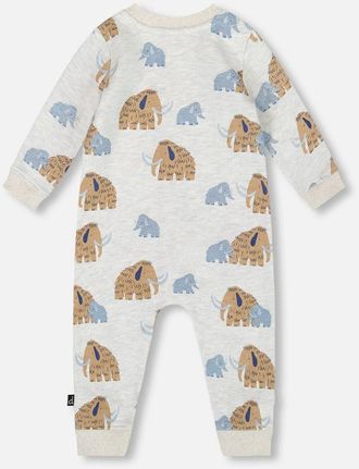 Deux par Deux One-Piece Fleece Romper Mammoth in Beige at Nordstrom, Size 24M