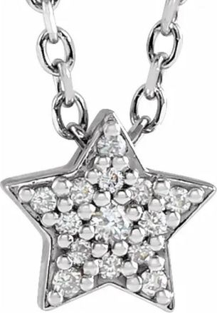 Pompeii3 Dainty Diamond Star Pendant in 14k White, Yellow, or Rose Gold Necklace