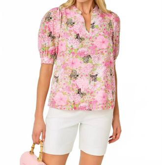 Lilly Pulitzer Brinelle Top In Pistachio Macaron Bees Knees