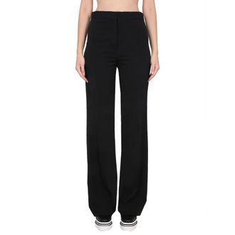Stella McCartney Stella McCartney, Wide Trousers, female, Black, Size: M Flared Trousers
