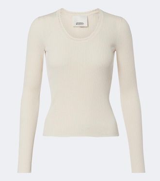 Isabel Marant Pullover Selenie in seta e cotone a coste