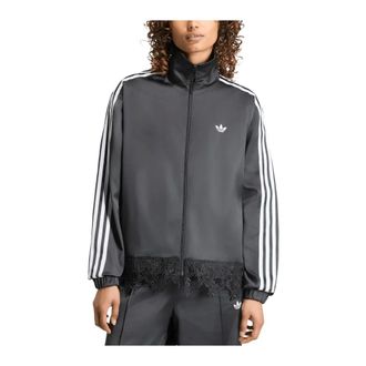 adidas Fitness, Dames, Zwart, XS, Polyester, Satin Lace Firebird Loose Track Top