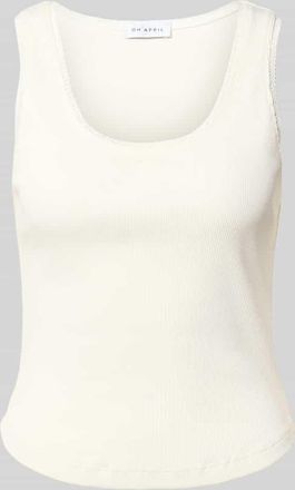 Oh April Tanktop in Ripp-Optik Modell Jolie in Weiss, Gr&ouml;&szlig;e XL