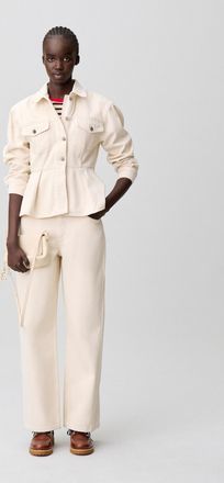 Claudie Pierlot Long-sleeved ecru denim jacket